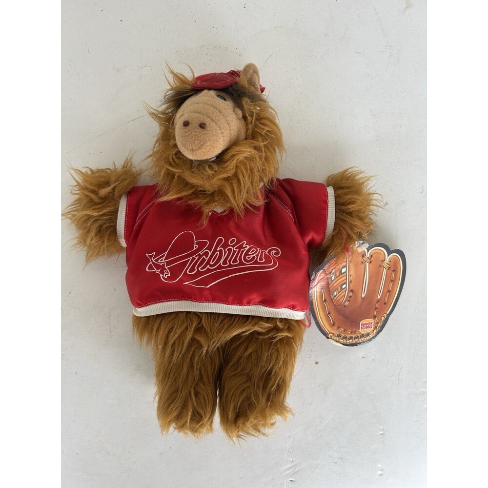 Vintage 1988 Burger King ALF Orbiters Baseball Hand Puppet Plush w/ Tag